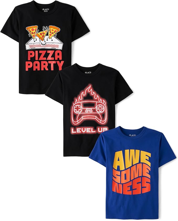 The Children's Place Boys The Children's Place Boys Short Sleeve Graphic T- Shirt 3-Pack