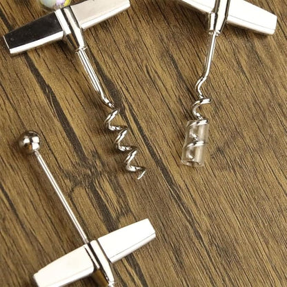 Easy to Grip Can Opener Convenient Manual Bottle Opener Corkscrew Shaped Bottle Opener for Camping Party Essential
