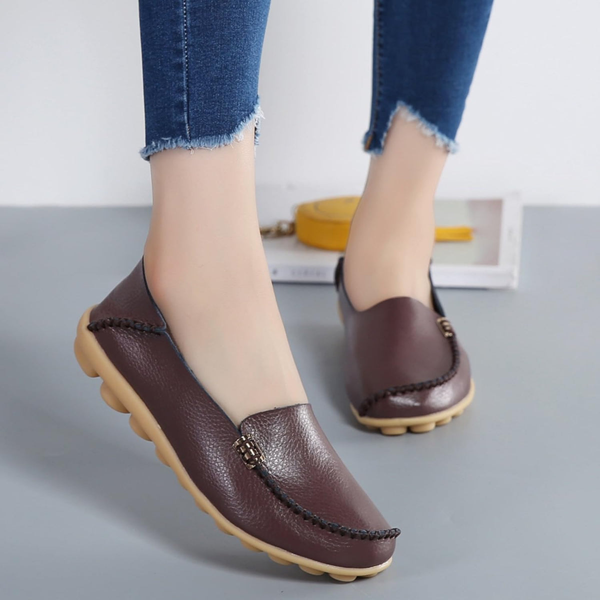 VenusCelia Women's Natural Comfort Walking Flat Loafer.