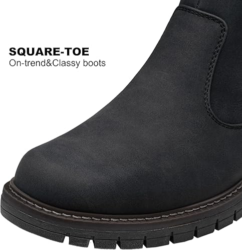 Jousen Mens Boots Retro Mens Casual Boots Chelsea Boots Mens Slip On Boots for Men