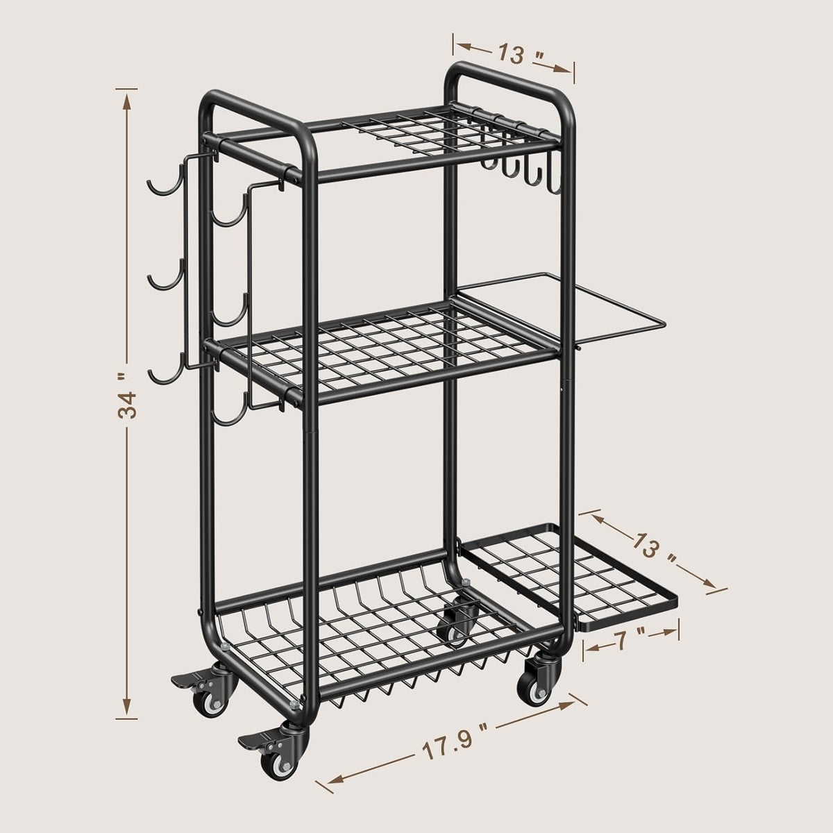 Multi-Functional Home Gym Storage Rack - Yoga Mat Storage Rack, Dumbbell Weight Rack & Workout Equipment Storage with Heavy-Duty Steel Construction for Gym Fitness Organizer