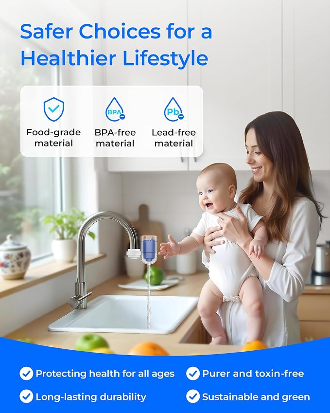 Waterdrop C08A Faucet Water Filter, Compatible with All PUR® PLUS Water Filter, PUR® PLUS RF9999® Faucet Water Filter, NSF 42 Certified, 3-Month, 300-Gallon, 1 Pack
