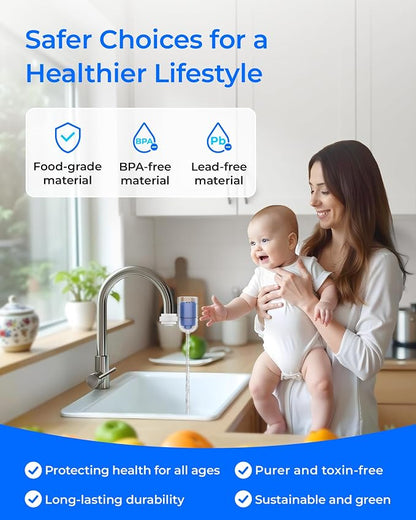 Waterdrop C08A Faucet Water Filter, Compatible with All PUR® PLUS Water Filter, PUR® PLUS RF9999® Faucet Water Filter, NSF 42 Certified, 3-Month, 300-Gallon, 1 Pack