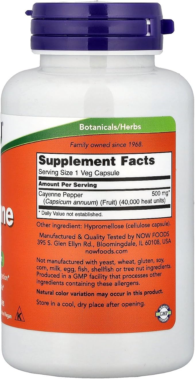 Now Foods Cayenne 500mg 100 Vcaps