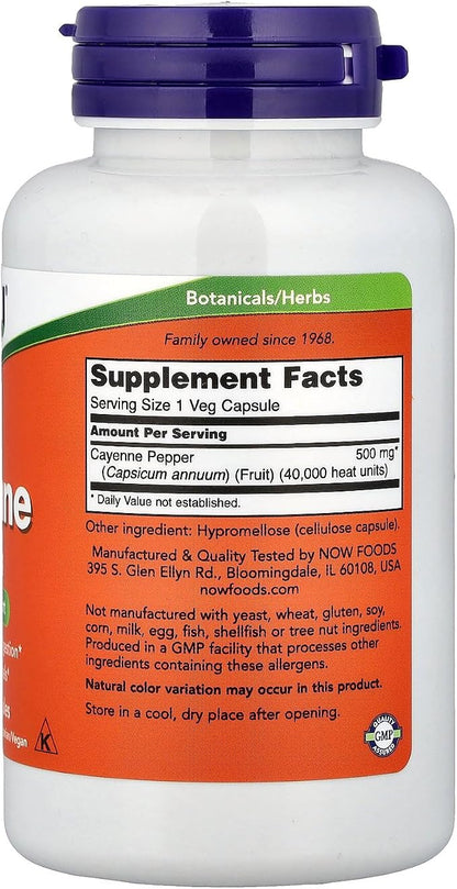 Now Foods Cayenne 500mg 100 Vcaps