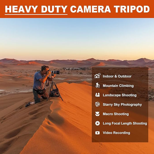 8085 inches Heavy Duty Tripod for Camera and Phone, 85" Camera Monopod Tripods, DSLR Binoculars Spotting Scope Camcorders Video Tripod Stand, 360 Degree Ball Head, 35 lbs Loads
