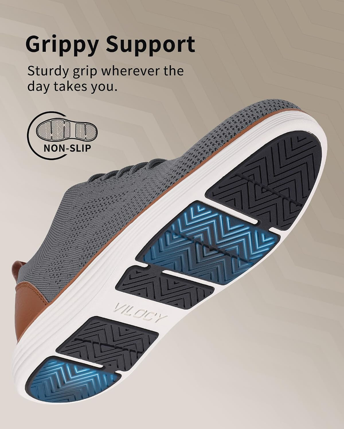 These lightweight and breathable sneakers feature a mesh upper, memory foam insole, and versatile style for all-day comfort.