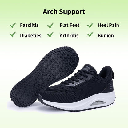 RomenSi Womens Arch Support Walking Shoes Orthotic Fashion Sneakers Tennis Shoes for Plantar Fasciitis Pain Relief US 5.5-11
