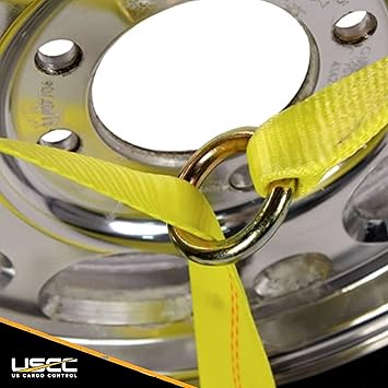 US Cargo Control Lasso Strap, 2 Inch X 10 Foot Lasso Strap with O-Ring, Great for Low Clearance Car Hauling Applications, Universal Wheel Tie Down Strap