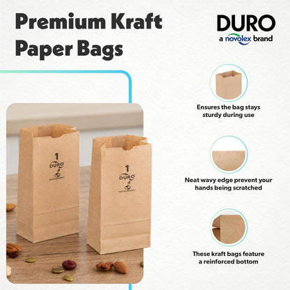 Duro Bag 1# Dubl Life SOS Bag 30# Recycled Kraft FSC (100 Pack)