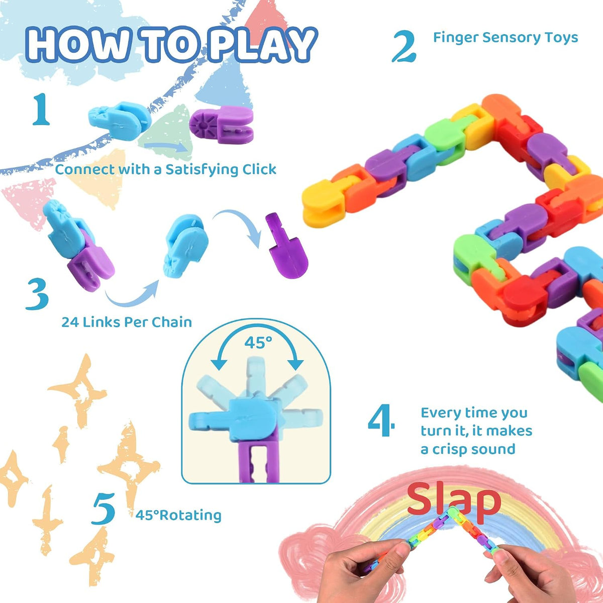 20pcs Wacky Track Fidget Toys Sensory -Party Favors,Goodie Bag,Bulk Fidget for Classroom ,School Students Gifts Prizes Birthday Christmas Fidgets Stocking Stuffers for Kids ,Teens Adults