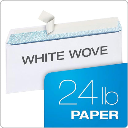 Columbian 10 Security Envelopes, 500Box, No Window, 4-18 x 9-12 Inches, Release  Seal Self Seal, White (COLO151)