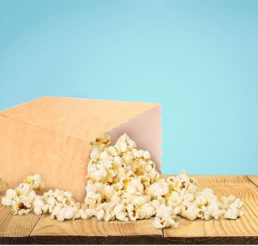 HOZEON 50 PCS 20 Ounces Paper Popcorn Boxes, Reusable Popcorn Containers for Party Movie Nights Theatre Themed Cinema Birthdays