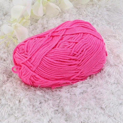SUPVOX Cotton Yarn Chunky Plush Yarn for Knitting Crocheting Scarf Hat Milk Cotton Machine Washable
