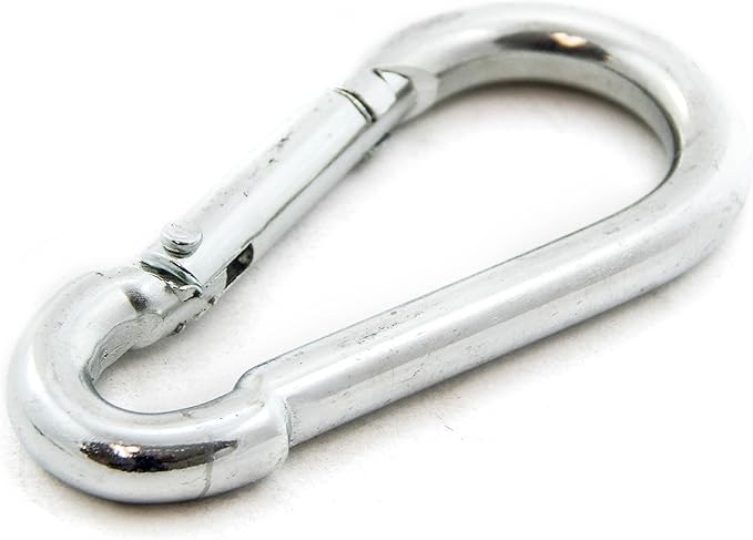 Red Hound Auto Steel Spring Snap Quick Link Carabiner Hook Clip 2-38 Inches Length - Medium Duty 130 Pound - 732 Inches Thick