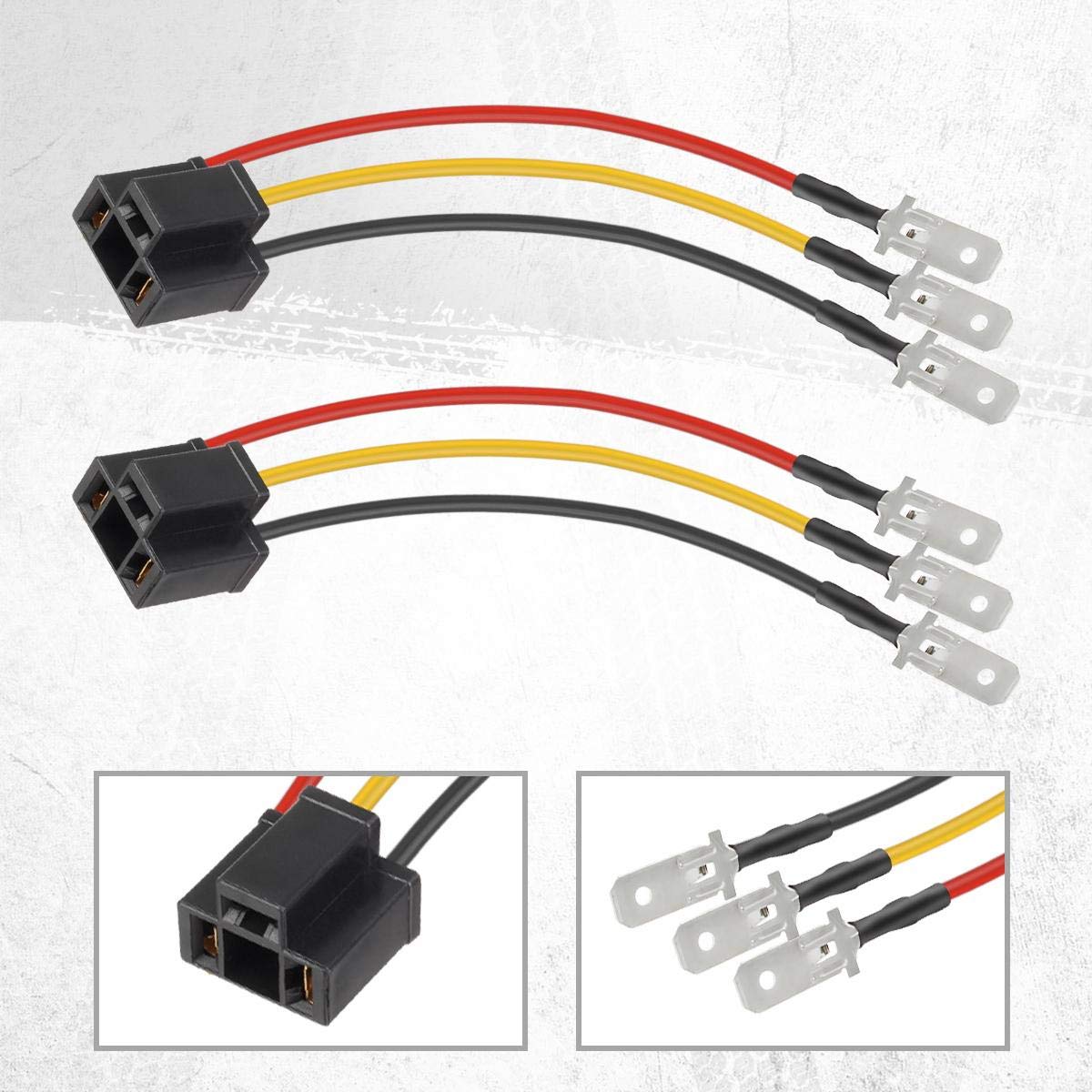 Partsam H4 9003 HB2 Wire Wiring Harness Sockets for 4"x6" 7"x6" 5"x7" inch Sealed Beam Car Truck Headlights Pickup Heavy Duty Headlamp (1PCS)