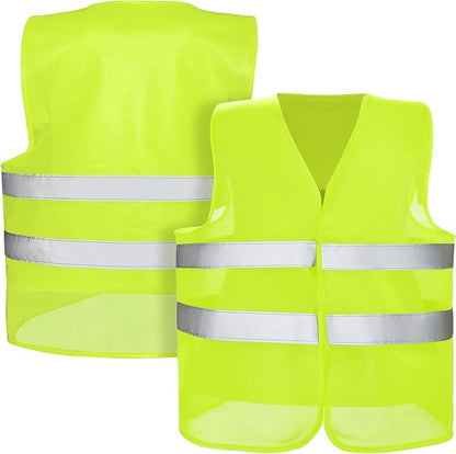 JaGely High Visibility Safety Vest, Bulk Reflective Mesh Safety Vest for Men and Women, Work, Cycling, Runner, Neon