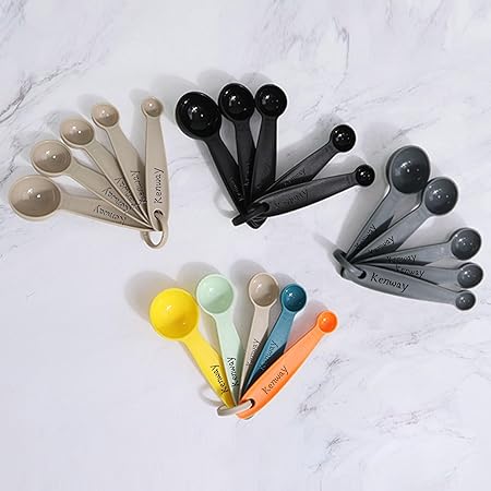 TULTU Personalized Customized 5-Piece Measuring Cup Spoon Set Professional Plastic Measuring Cup Multi-Purpose Coffee Spoon Children's Milk Powder Spoon Suitable for Every Family