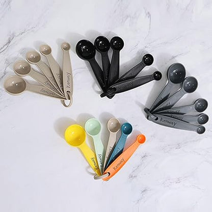 TULTU Personalized Customized 5-Piece Measuring Cup Spoon Set Professional Plastic Measuring Cup Multi-Purpose Coffee Spoon Children's Milk Powder Spoon Suitable for Every Family