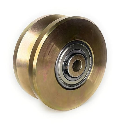Slide Gate V Groove Caster Wheel Roller Sliding 3000 lbs Capacity with Screw Double Bearing