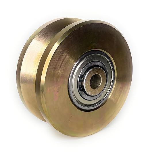 Slide Gate V Groove Caster Wheel Roller Sliding 3000 lbs Capacity with Screw Double Bearing