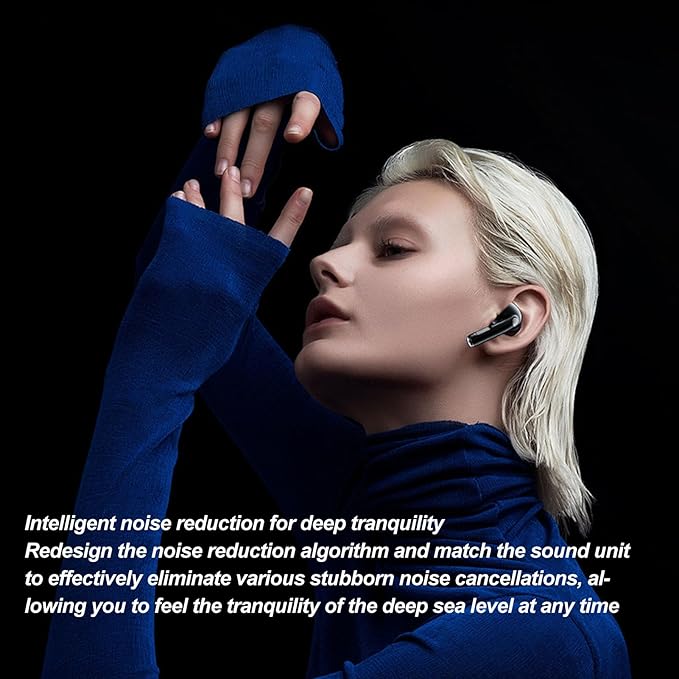 VBESTLIFE Earbuds with Touchscreen Charging Case, 5.4, Noise Cancelling, 4H Playback, 380mAh Charging Case (Black)