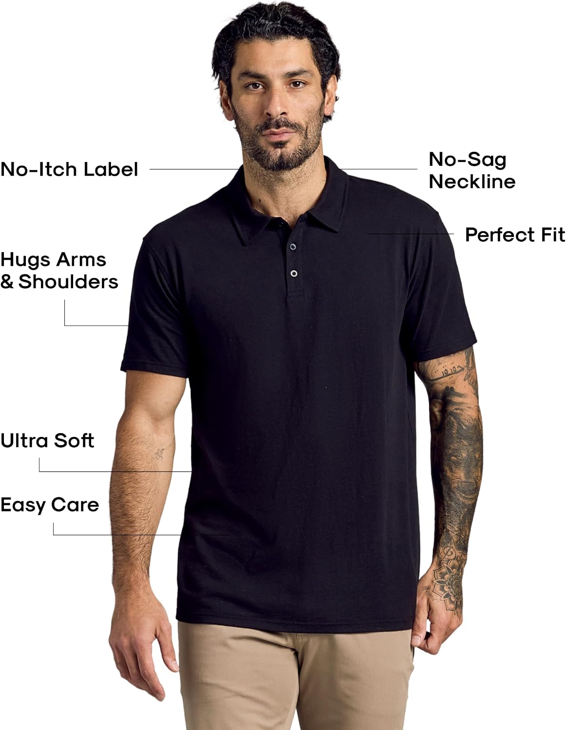 True Classic Men's Short Sleeve Polo Shirt