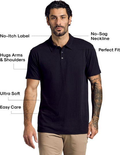 True Classic Men's Short Sleeve Polo Shirt
