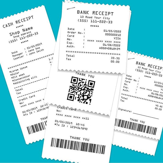 FungLam Thermal Receipt Paper Rolls 3-1/8" x 119' Thermal Paper Cash Register POS Receipt Paper (10 Rolls)