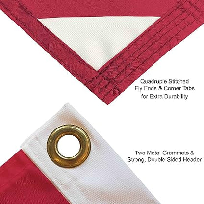 College Flags  Banners Co. Indiana Hoosiers Printed Header 3x5 Foot Banner Flag