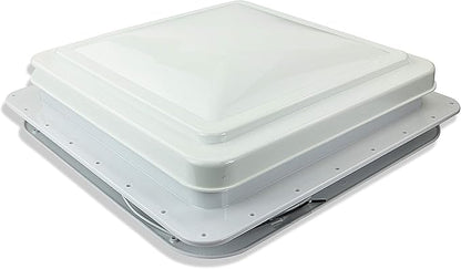14" RV trailer Roof vent complete 12 volt FAN w/white lid and interior garnish