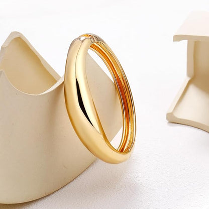 Elegance 11 designs Gold Cuff Bangle Bracelets For Women Trendy Hinged Cuff Open Wide Chunky Gold Bracelet Minimalist Bangle Jewelry Gift
