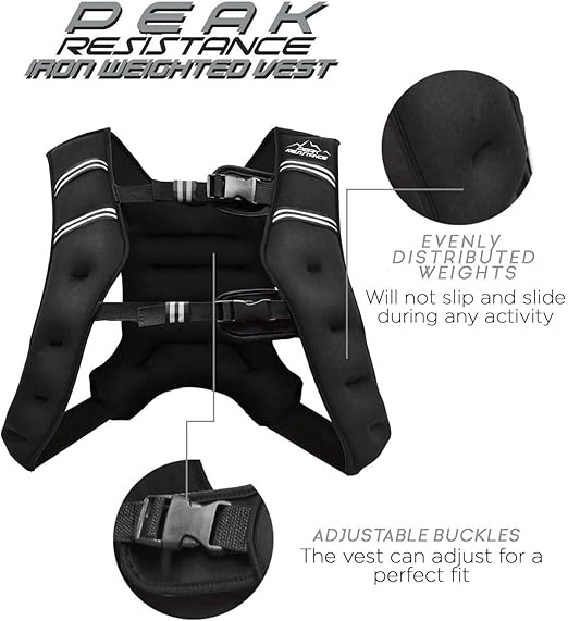 Aduro Sport Weighted Vest Workout Equipment, 4lbs/6lbs/12lbs/20lbs/25lbs/30lbs Body Weight Vest for Men, Women, Kids