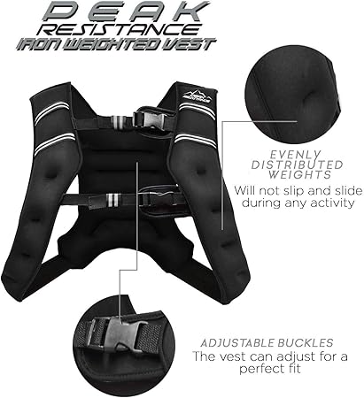 Aduro Sport Weighted Vest Workout Equipment, 4lbs/6lbs/12lbs/20lbs/25lbs/30lbs Body Weight Vest for Men, Women, Kids
