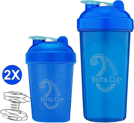 Buta Cup [8 Pack] Protein Shaker Bottle | 4 Large 28 Oz & Small 20 Bottles with Electric Mixer for Mixes - Cups Shakes Blender BPA-Free Dishwasher Safe