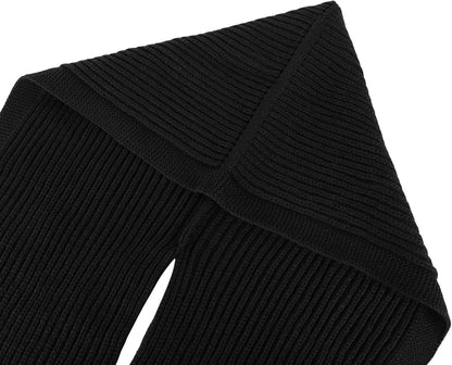 SIQITECHNO Winter Women Hooded Scarf Knitted Hooded Long Scarf Large Head Wrap Scarves for Women Lightweight Warm Shawl