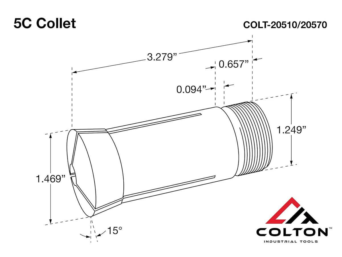23/32" Ultra Precision 5C Round Collet 0.0005"Accuracy