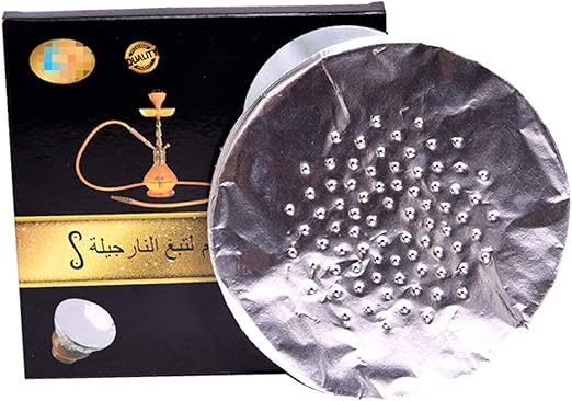 Hookah Foil Pre Punched Hookah Aluminum Foil & Heavy Duty Pre-Poked Hookah Foil & Hookah Shisha Foils 5.5 Inches 0.03Mm 50Pcs/Box,100pcs