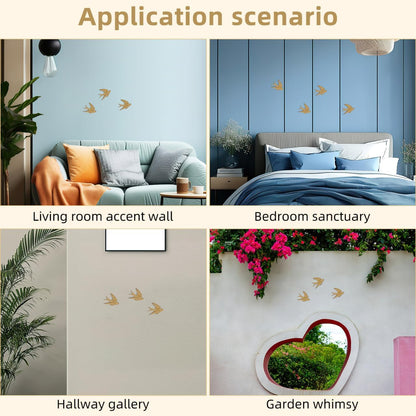 DOITOOL Flying Swallow Wall Hanging 3D Bird Wall Art Decor Sculpture for Bedroom Living Room Garden Home Accent Ornament 4.72X3.54X0.59In
