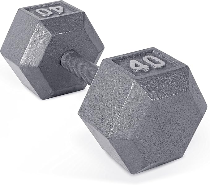 CAP Barbell Cast Iron Hex Dumbbell | Multiple Options (40 lb)