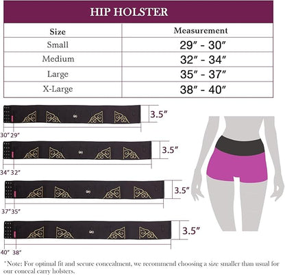 Belly Band Gun Holster for Concealed Carry, Elastic Breathable Waist Holster for Pistols -Fit for Glock 19, PT-22, 22 Caliber, 380 &Similar Guns, Comfortable Women's Edition