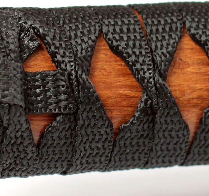 Bokken Hardwood Rope Handle Set Including Saya Plain Natural