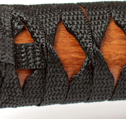 Bokken Hardwood Rope Handle Set Including Saya Plain Natural