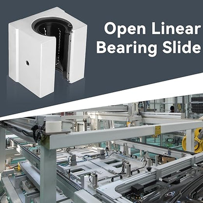 Linear Bearing Pillow Block, SBR30UU Aluminum Block 30mm Open Linear Bearing Slide Block Match CNC Router Parts for CNC Machine 3D Printer, 56mm Height