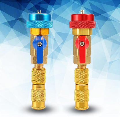 Car Valve Core Compressor Tool,Air Conditioning R134A Valve Core Quick Remover Installer High Low Pressure Tool
