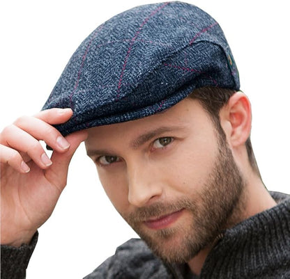 Irish Trinity Flat Cap, Green Tweed
