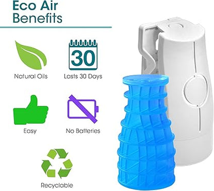 Fresh Products Eco-Air Refill, Air Freshener, Dry Fragrance Refill, Natural Oils, No Acetone or Propellants, Lasts 30 Days, Eco-Friendly, Powerful Fragrance  Cotton Blossom, Made In USA, 6 Pack