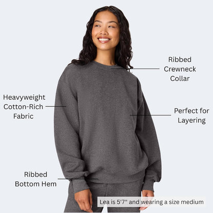 Hanes mens Ultimate Sweatshirt, Heavyweight Fleece Sweatshirt, Crewneck Pullover for Men