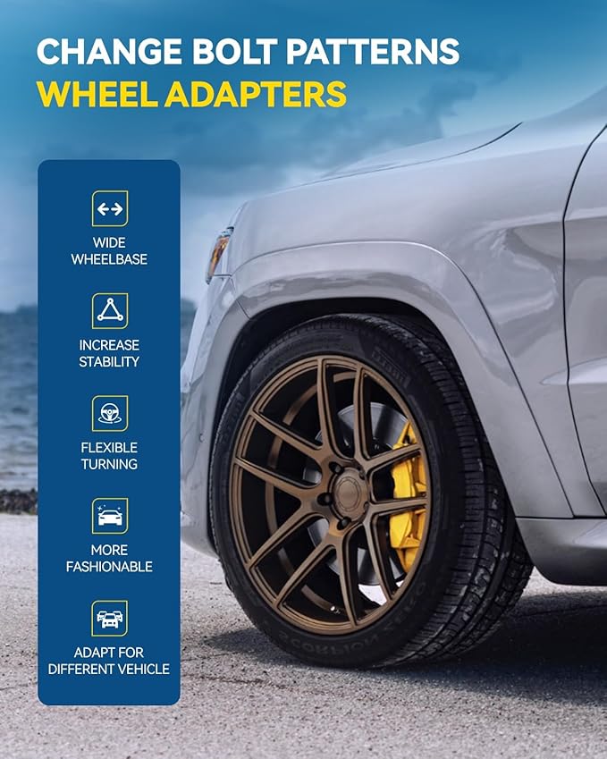 PHILTOP 5x4.75 to 6x5.5 Wheel Adapters,2" Lug Centric Wheel Adapters Change Bolts Pattern fit for for S10, Blazer, Camaro, Firebird, Jimmy, Monte Carlo, Thread Pitch M12x1.5 Hub Bore 74mm - 2Pcs