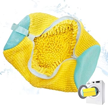 Shoe Washing Machine Bag, Shoe Laundry Bag, Shoe Washing Bag for Washer and Dryer, Yellow